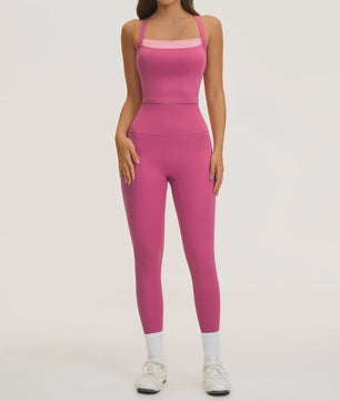 Dames Yogaset: Seamless Sport BH & Hoge Taille Legging