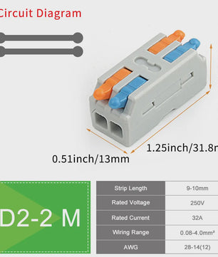 Compacte Snelklemmen voor Elektrische Bedrading - Universele Koppelblokken met Hendel (10/50 Stuks)