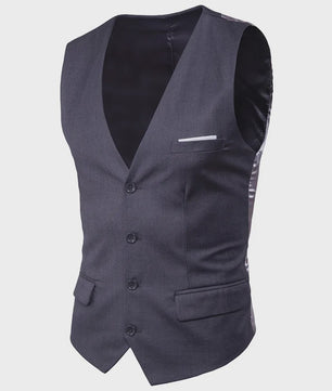 Stijlvol Heren Gilet - Slim Fit voor Bruiloft, Feest of Zakelijk