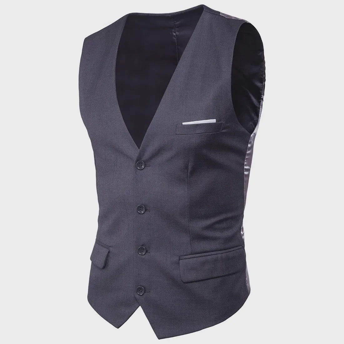 Stijlvol Heren Gilet - Slim Fit voor Bruiloft, Feest of Zakelijk
