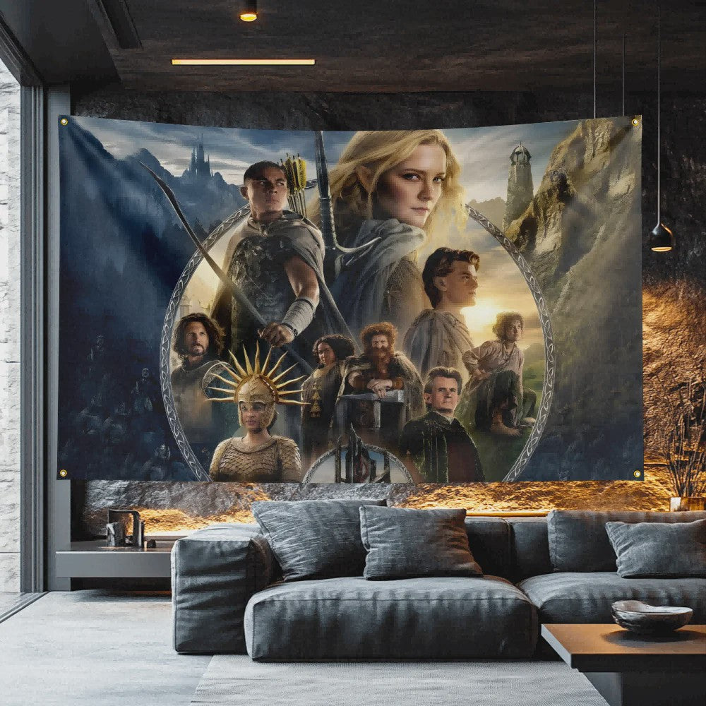 The Lord of the Rings Vlag 3x5 FT - Polyester Decoratie Banner voor Man Cave, Filmfan Cadeau
