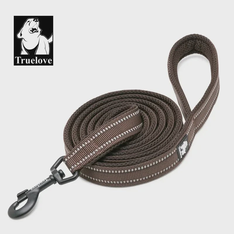 Truelove Zachte Hondenriem 200cm - Reflecterend Nylon Mesh, Gevoerd, voor Puppy tot Grote Hond/Kat
