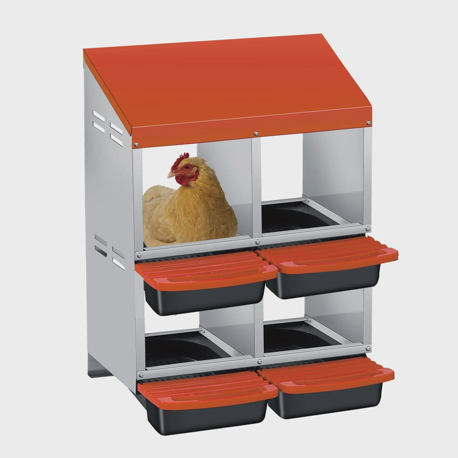 Automatische Nestkast voor Kippen - Wandmontage & Vrijstaand met Eierverzameling