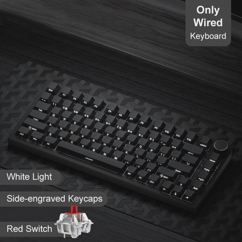 AJAZZ AK820 Pro Mechanisch Gaming Toetsenbord - Draadloos Bluetooth/2.4G/USB-C, Hot-Swappable, Gasket Mount, RGB