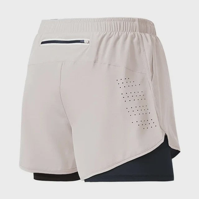Heren Sportshorts Dubbellaags - Sneldrogend & Comfortabel voor Fitness en Hardlopen
