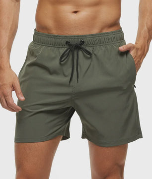 Heren Zwembroek Zomer Sportief Ademend met Elastische Tailleband, Mesh Voering en Zakken
