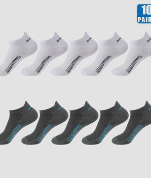 5/10 Paar Katoenen Sneakersokken Heren & Dames - Ademend Mesh & Comfortabel