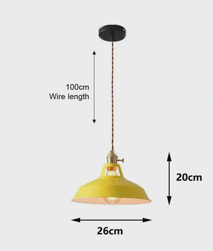 Kleurrijke Retro Industriële Hanglamp - Vintage Stijl voor Keuken, Restaurant, Woonkamer & Meer