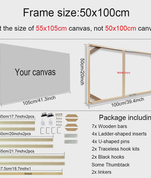 Houten Canvas Frame Sets - Diverse Maten voor Kunst, Foto's & Diamond Painting