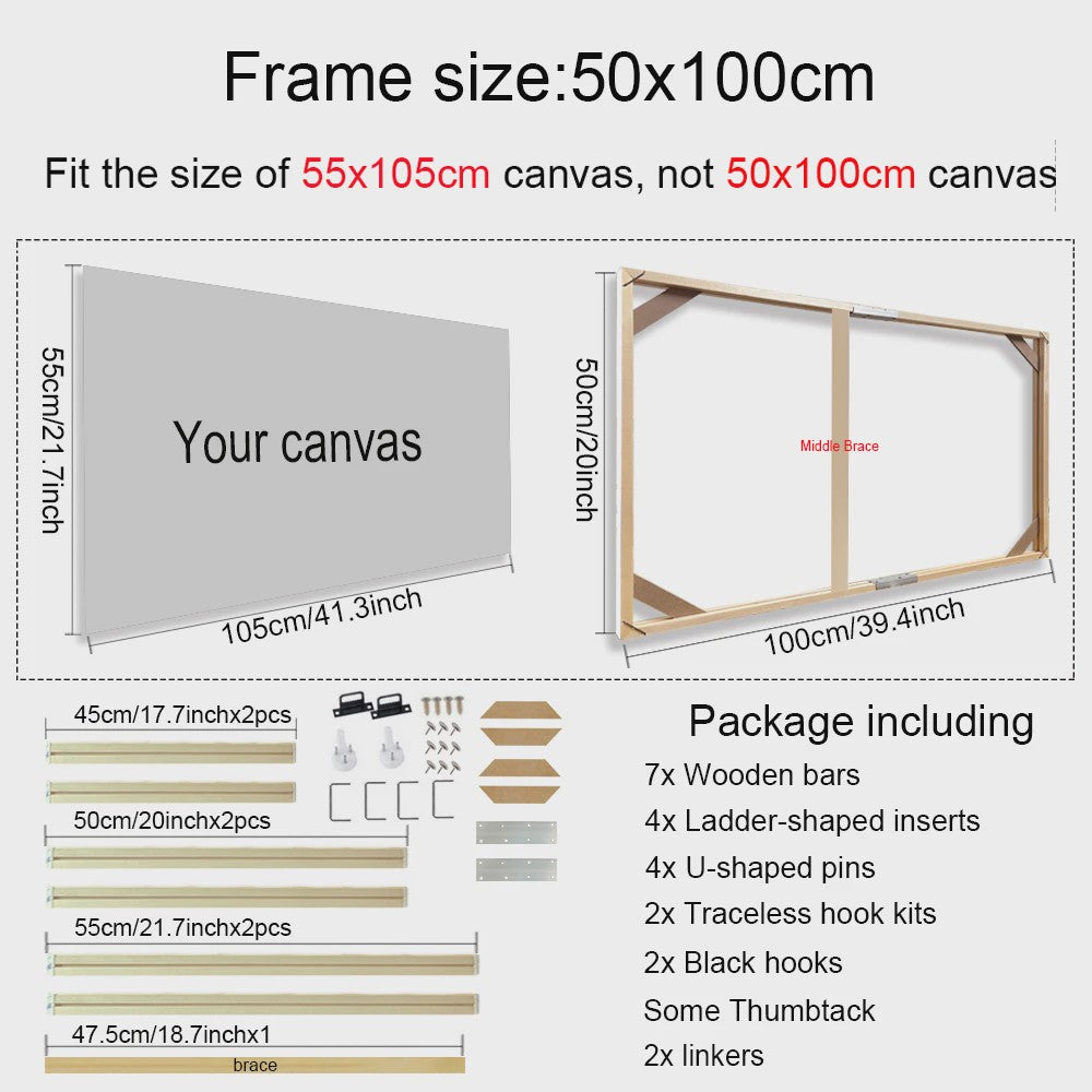 Houten Canvas Frame Sets - Diverse Maten voor Kunst, Foto's & Diamond Painting