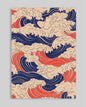 Abstracte Blauwe Golven Canvas Poster - Japandi Zen Stijl Wanddecoratie