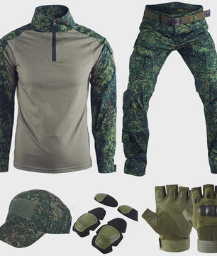 Tactisch Camouflage Uniform Set: Combat Shirt & Broek voor Outdoor, Airsoft, Jacht & Training