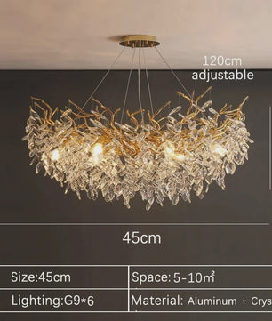 Luxe Gouden Kristallen LED Kroonluchter - Plafondlamp & Hanglamp voor Woonkamer, Eetkamer, Slaapkamer