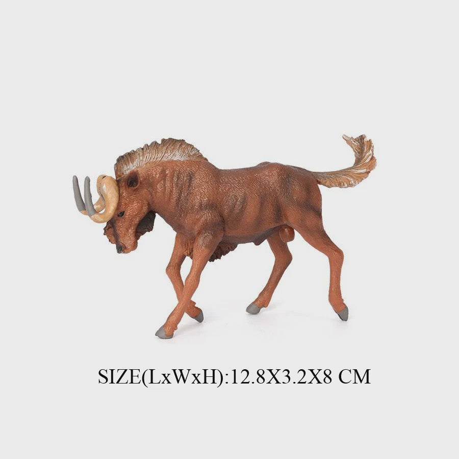 Realistische Wilde Dieren Figuren Set: Okapi, Giraf, Gnu & Zebra - Educatief Speelgoed voor Kinderen