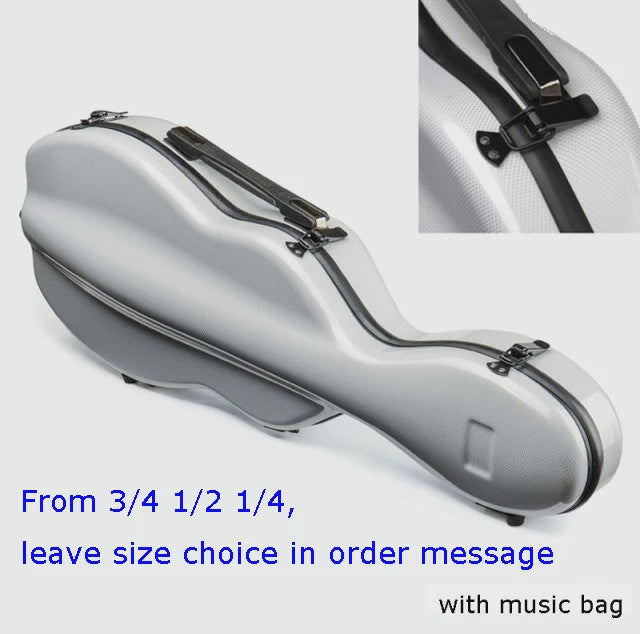 Carbon Fiber Vioolkoffer met Afneembare Tas - Dubbele Draagband & Slot