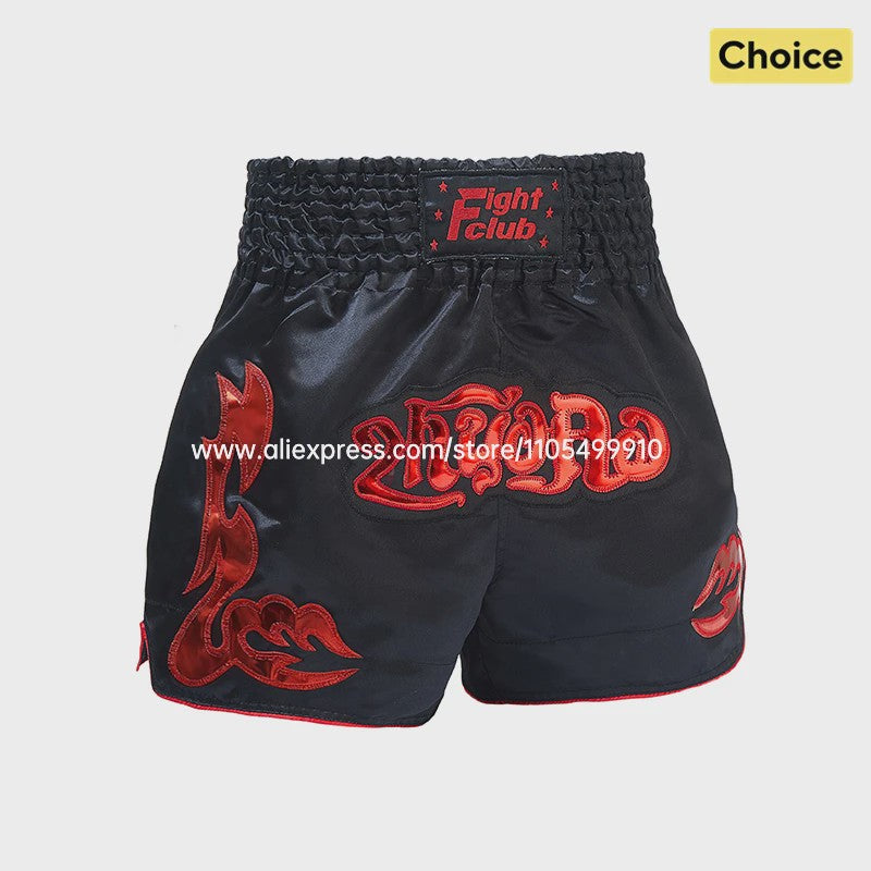 Muay Thai Bokshort Satin met Mesh Panel - Unisex & Kinderen