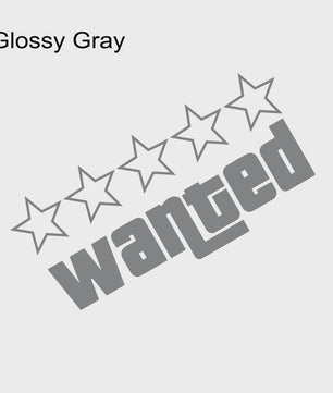 Wanted Vinyl Sticker Set - GTA Stijl Decals voor Auto, Motor & Laptop