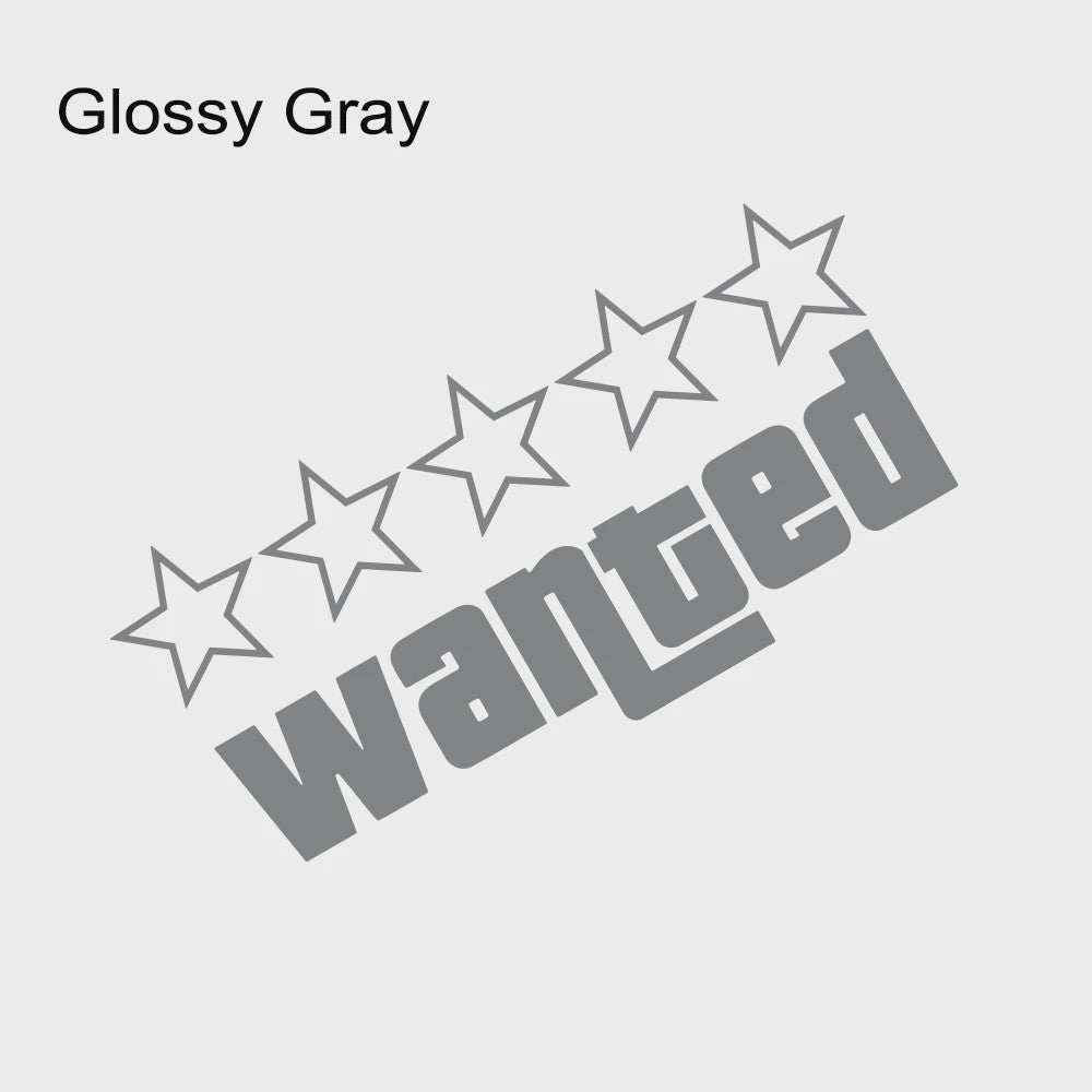 Wanted Vinyl Sticker Set - GTA Stijl Decals voor Auto, Motor & Laptop