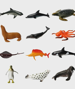 Plastic Dieren Speelgoed Collectie: Zee, Land & Insecten Miniatuur Set voor Kinderen
