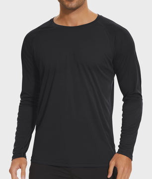 TACVASEN Heren UV-Bescherming T-shirt Lange Mouw - UPF 50+ Sneldrogend & Ademend