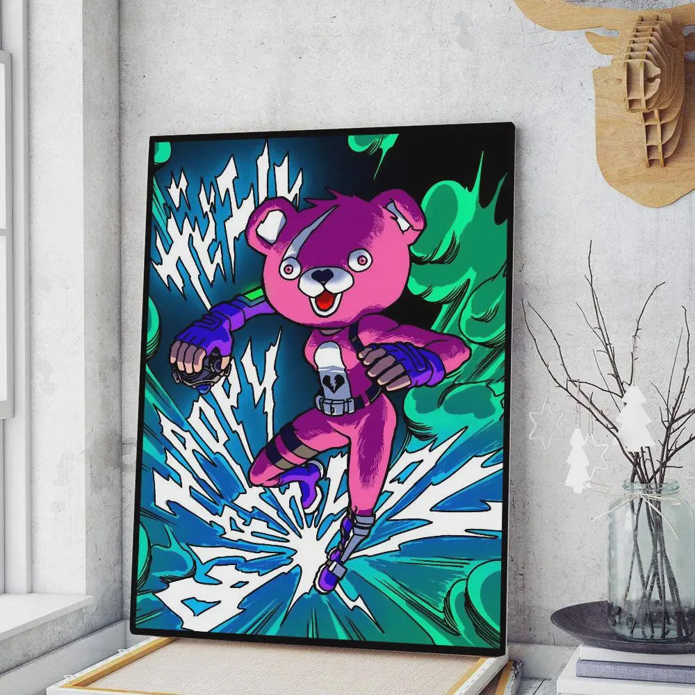 Fortnite Game Poster Canvas Print - Anime Stijl Wanddecoratie