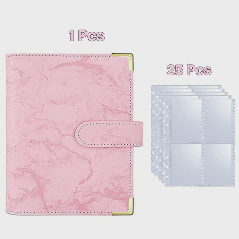 A5 Kpop Fotokaart Binder: Verzamelboek voor Idoolkaarten & Foto's - 25 Pagina's met 4 Vakjes