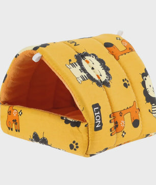 Zacht Hamsterhuisje met Schattige Dierenprints - Warm en Comfortabel Nestje