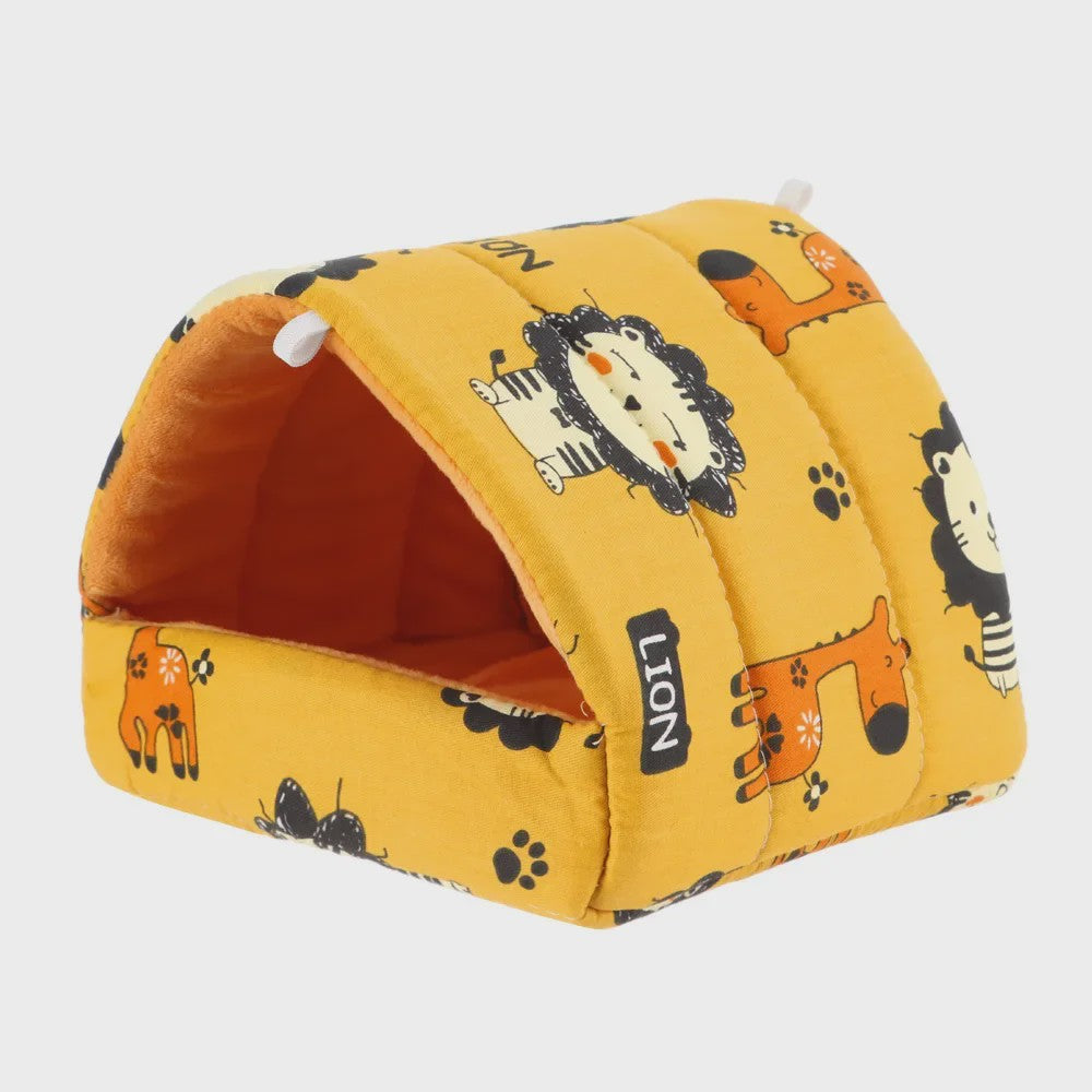 Zacht Hamsterhuisje met Schattige Dierenprints - Warm en Comfortabel Nestje