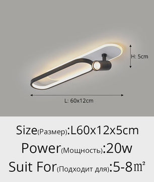 Moderne LED Plafondlamp met Spotlight - Zwart, Wit of Goud - Sfeervolle Verlichting voor Slaapkamer & Studiekamer