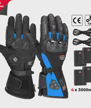 KEMIMOTO Verwarmde Motorhandschoenen - Waterdicht, Oplaadbaar & Warm voor de Winter