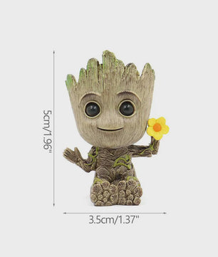 Groot Plantenpot & Decoratief Figuur - Leuke Woondecoratie