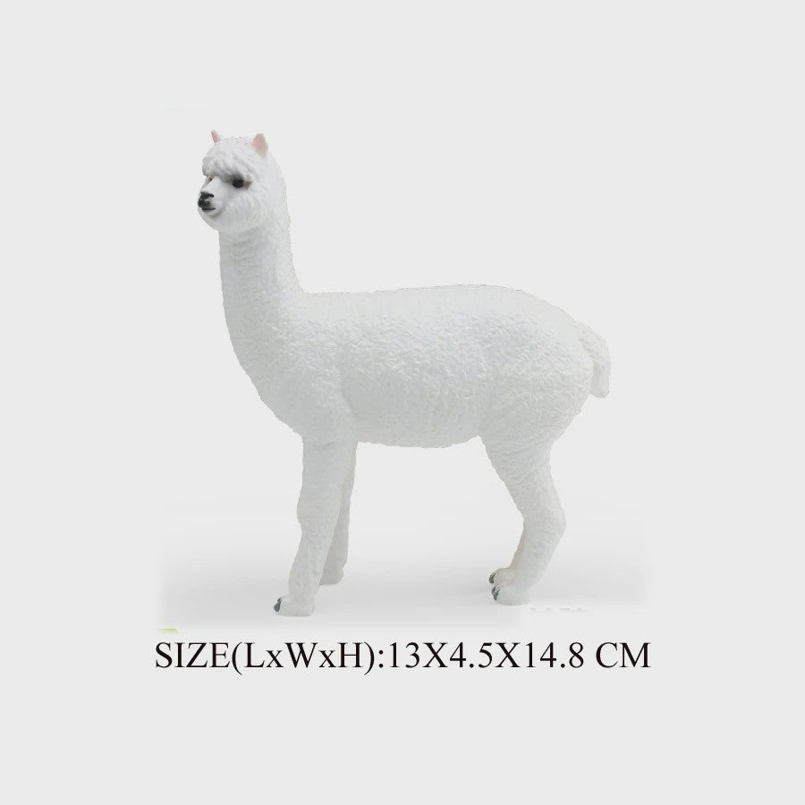 Realistische Alpaca & Kameel Figuren Set - Handgeschilderd, Educatief Speelgoed