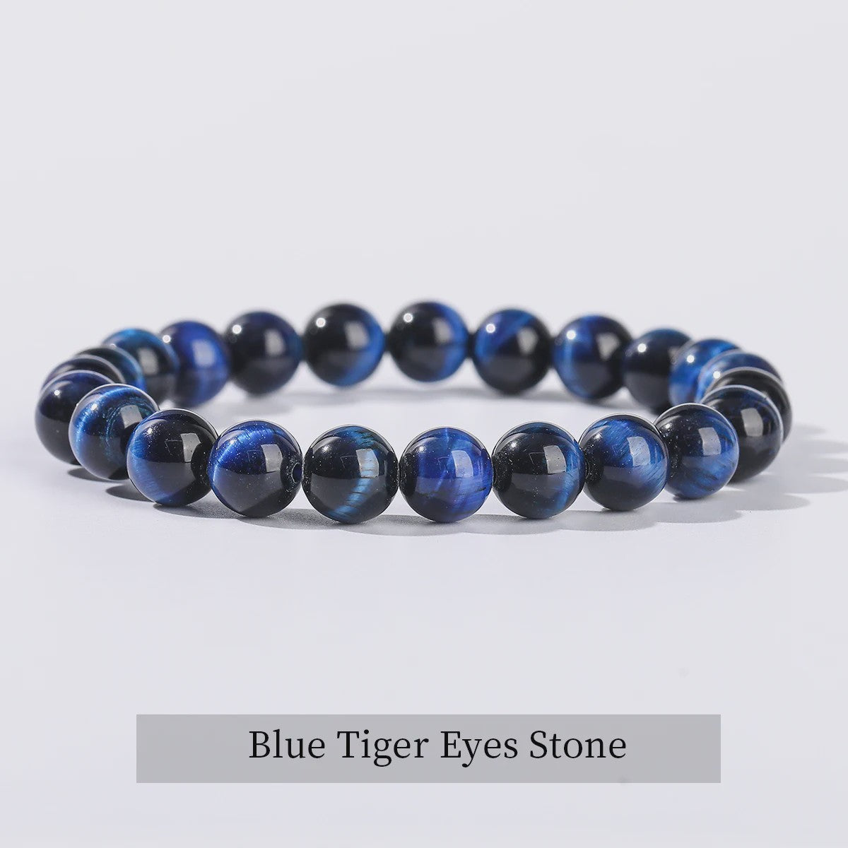 Natuurstenen Armband Dames - Elastisch, Blauw, Yoga & Healing Sieraden