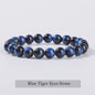 Natuurstenen Armband Dames - Elastisch, Blauw, Yoga & Healing Sieraden