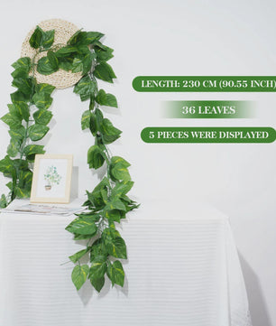 Kunstige Klimop Slang 2.1M - Groene Nep Plant voor Decoratie, Bruiloft & Feest