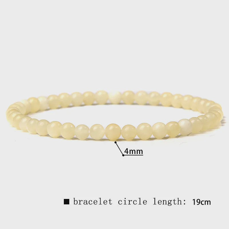 Natuursteen Armband met Kwarts, Kattenoog, Jades & Aquamarijn Kralen - Stretch Bangle voor Dames & Heren