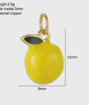 Gouden Bedeltjes Fruit & Drankjes met Zirkonia - Sieraden Maken