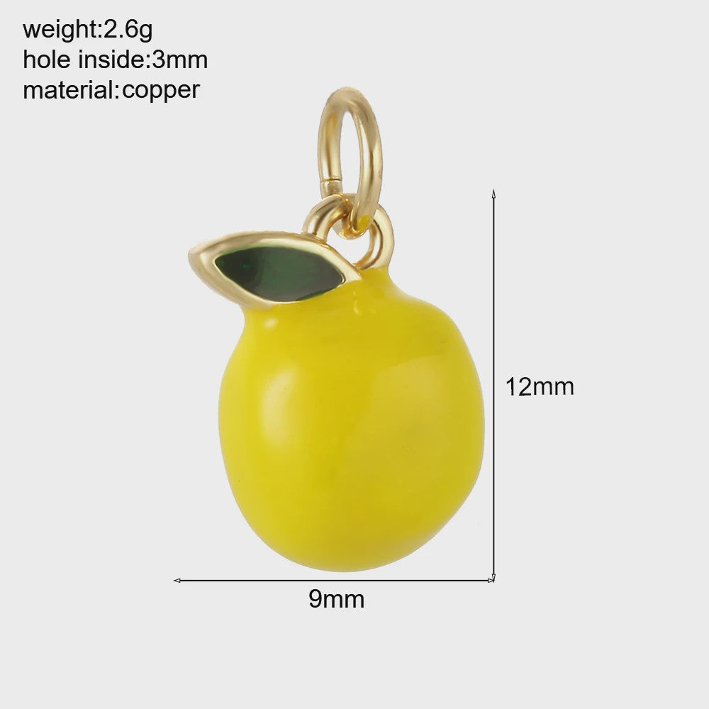 Gouden Bedeltjes Fruit & Drankjes met Zirkonia - Sieraden Maken