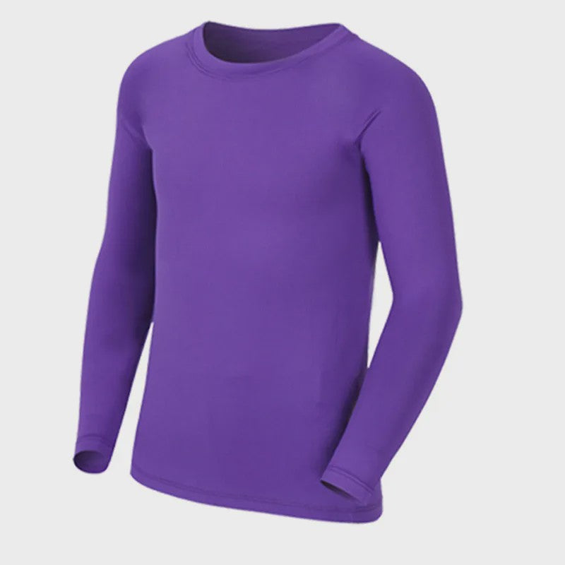 Kids Children Boy Girl Compression Running Long T Shirt Fitness Sport Basketball Football Gym Sportswear Soccer Clothes 25