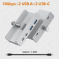 Aluminium USB 3.0/3.2 Hub met Clip: 5Gbps/10Gbps Docking Station voor Monitor & Bureau