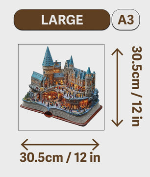 Houten Puzzel Kasteel & Bladeren - Uniek Decoratie Cadeau