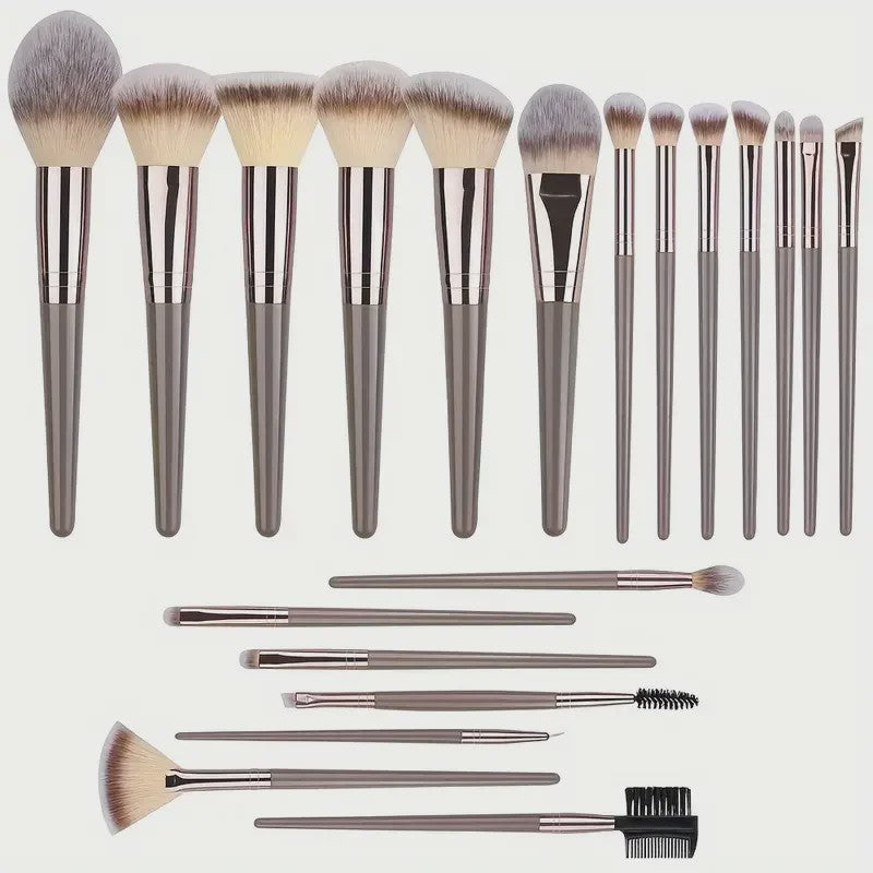 Professionele Make-up Kwasten Set (20 Stuks) - Foundation, Oogschaduw & Meer