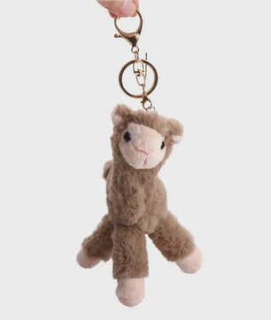 Pluche Alpaca Sleutelhanger - Schattige Knuffel Dierenhanger voor Tassen en Sleutels