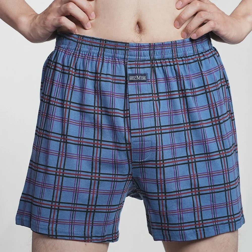 Herens Boxer Shorts van Puur Katoen - Comfortabel & Ruim - Geruit & Effen - Plus Size M-3XL