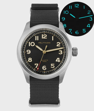 Militado ML08 Vintage Herenhorloge - Quartz VH31, Saffierglas, 10ATM Waterdicht