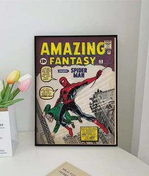 Frameloze Spiderman Poster - Marvel Kunst Print voor Woonkamer, Slaapkamer, Bar
