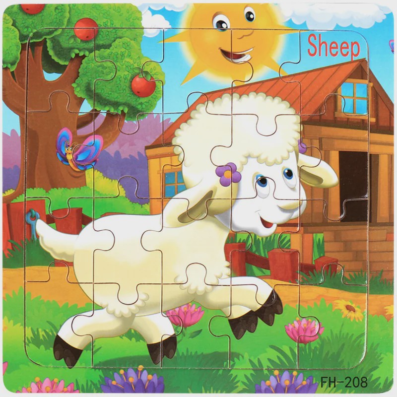 Houten 3D Puzzel Set - 20 Stuks - Dieren & Voertuigen - Educatief Montessori Speelgoed voor Kinderen 3-6 Jaar