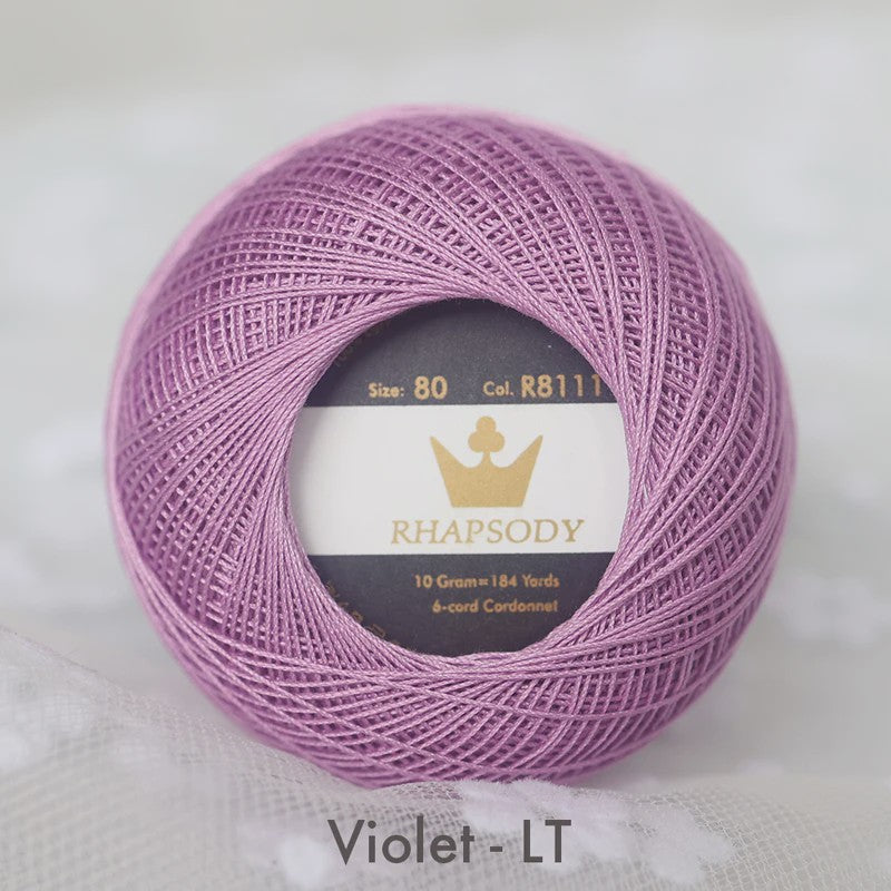 Rhapsody Garen Maat 80 - 100% Egyptisch Katoen voor Haken, Breien & Macramé - 31 Kleuren