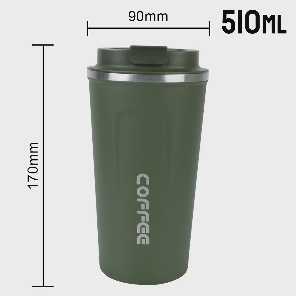RVS Thermo Koffiebeker - Lekvrij Reizen - 380/510ML