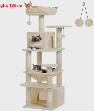Grote Kattenboom met Krabpalen, Hangmat en Speeltjes - Meerdere Niveaus